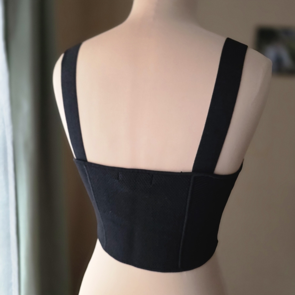 House of Harlow 1960 Black Sweater Knit Cropped Tank Top M - Picture 5 of 11